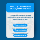 Aviso de Dispensa de Licitação nº 018/2024