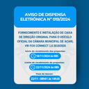 Aviso de Dispensa de Licitação nº 019/2024