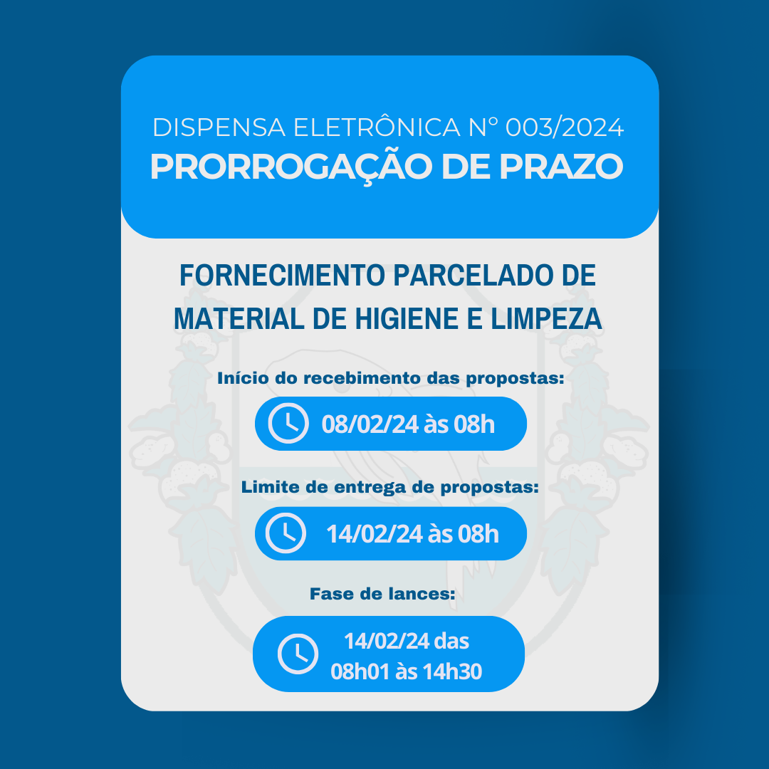 AVISO DE RETIFICAÇÃO DO EDITAL E REABERTURA DE PRAZO DA DISPENSA ELETRÔNICA Nº 003/2024